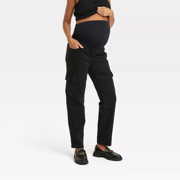 Over Belly 90's Straight Maternity Jeans - Isabel Maternity by Ingrid & Isabel™ - Picture 1 of 2